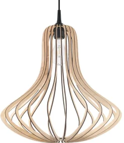 Sollux Holz Hängelampe LILAH Ø40cm wohnlich E27 Esstisch* Hängelampen|Wohnzimmerlampen