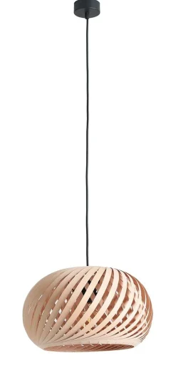 ALDEX Holz Hängelampe rund in Natur E27 Ø40 cm wohnlich