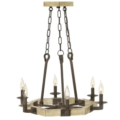 Elstead Holz Kronleuchter VIVIA Rostbraun Ø63cm Lampe* Hängelampen|Esszimmer Lampen