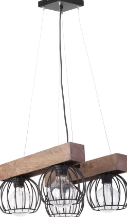 Sigma Holz Pendelleuchte Metall Schwarz bis 0,9 m gemütlich* Hängelampen|Holzlampen