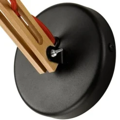 Best Lamkur Holz Schwarz Spot Modern vielseitig TIASIA Lampe