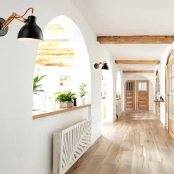 Best Lamkur Holz Schwarz Spot Modern vielseitig TIASIA Lampe