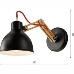 Best Lamkur Holz Schwarz Spot Modern vielseitig TIASIA Lampe