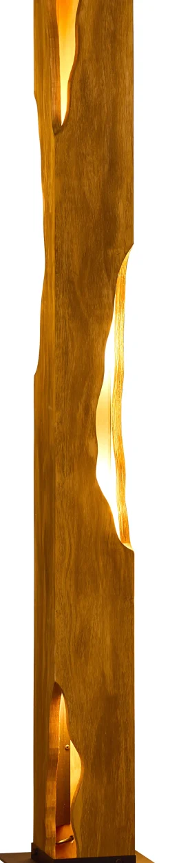 Eco-Light Holz Stehlampe Skandinavisch 141 cm klein E27 wohnlich* Metall Lampen|Holzlampen