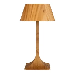 New Elstead Holz Tischlampe Modern Holz 53 cm Teak Furnier E27