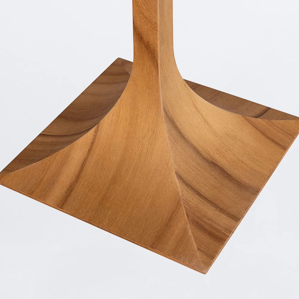 New Elstead Holz Tischlampe Modern Holz 53 cm Teak Furnier E27