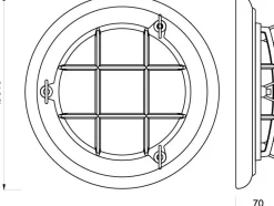 Laura Suardi Holz Wandlampe LED Treppenhaus Bad Maritim rund* Glaslampen|Metall Lampen