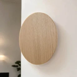 Hot TK Lighting Holz Wandlampe rund Ø 30 cm flach indirektes Licht