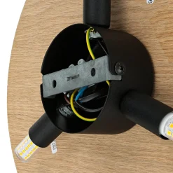 Hot TK Lighting Holz Wandlampe rund Ø 30 cm flach indirektes Licht