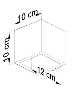 Sollux Holzlampe GEO Up Down B:10cm quadratisch G9* Wohnzimmerlampen|Holzlampen