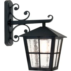 Elstead Idyllische Wandlampe LUDGER Schwarz Rustikal Hof* Rustikale Lampen|Vintage Lampen