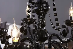 New Invicta Interior Imposant Pendellampe Klassisch E14 Schwarz Acryl