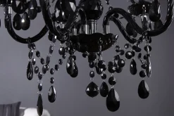 New Invicta Interior Imposant Pendellampe Klassisch E14 Schwarz Acryl