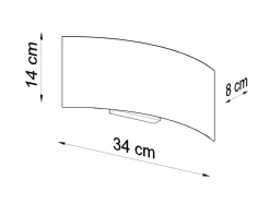 Sale Sollux indirekte Wandlampe Metall 34 cm Schwarz Up Down