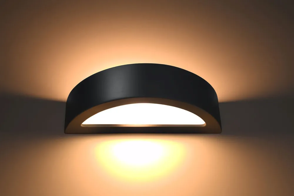 Sollux indirekte Wandlampe Schwarz Up Down 40 cm breit E27* Wandleuchten|Flurlampen