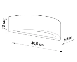 Sollux indirekte Wandlampe Schwarz Up Down 40 cm breit E27* Wandleuchten|Flurlampen