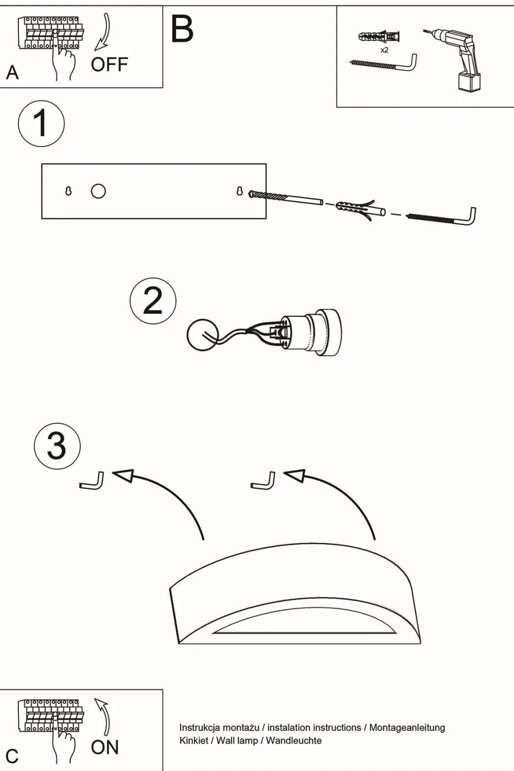 Sollux indirekte Wandlampe Schwarz Up Down 40 cm breit E27* Wandleuchten|Flurlampen
