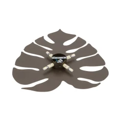 TK Lighting Indirekte Wandleuchte Metall Braun H: 54 cm 3x G9 Blatt* Wandleuchten|Flurlampen