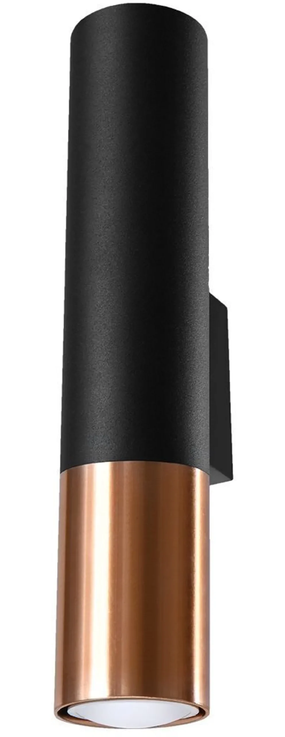 Sollux indirekte Wandleuchte Up Down Metall Schwarz Kupfer