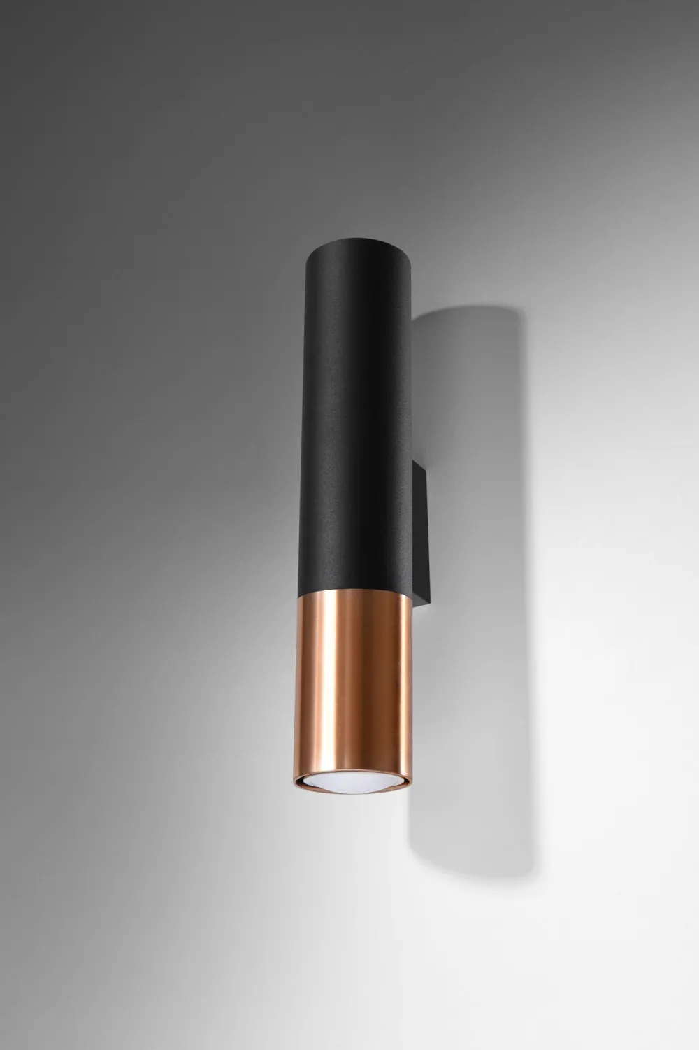 Sollux indirekte Wandleuchte Up Down Metall Schwarz Kupfer