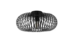 Sale Trio Reality Industrial Deckenlampe Metall Schwarz E27 Ø40 cm rund