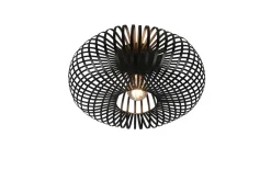 Sale Trio Reality Industrial Deckenlampe Metall Schwarz E27 Ø40 cm rund