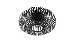 Sale Trio Reality Industrial Deckenlampe Metall Schwarz E27 Ø40 cm rund