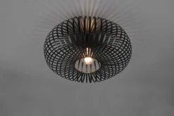 Sale Trio Reality Industrial Deckenlampe Metall Schwarz E27 Ø40 cm rund