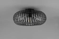 Sale Trio Reality Industrial Deckenlampe Metall Schwarz E27 Ø40 cm rund