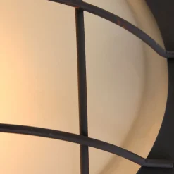 Steinhauer Industrie Deckenlampe Metall Glas Braun Weiß Ø29 cm E27* Deckenleuchten|Badezimmer Lampe