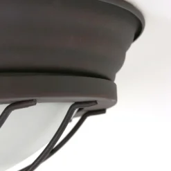 Steinhauer Industrie Deckenlampe Metall Glas Braun Weiß Ø29 cm E27* Deckenleuchten|Badezimmer Lampe