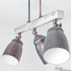 Luminex Industrie Deckenleuchte Holz Metall schwenkbar ALEJO* Wohnzimmerlampen|Holzlampen