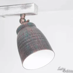 Luminex Industrie Deckenleuchte Holz Metall schwenkbar ALEJO* Wohnzimmerlampen|Holzlampen