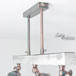 Luminex Industrie Deckenleuchte Holz Metall schwenkbar ALEJO* Wohnzimmerlampen|Holzlampen