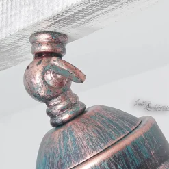 Luminex Industrie Deckenleuchte Holz Metall schwenkbar ALEJO* Wohnzimmerlampen|Holzlampen