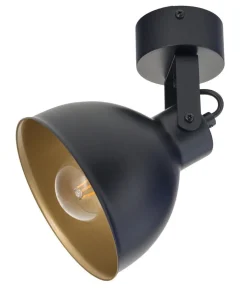 Sigma Industrie Deckenstrahler Schwarz Gold flexibel B:15 cm* Spots|Wandleuchten