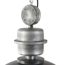 Steinhauer Industrie Hängelampe Metall Acryl Schwarz Ø47 cm E27* Hängelampen|Bürolampen