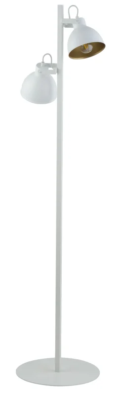 Sigma Industrie Stehleuchte Weiß Gold flexibel H:150 cm E27* Industrie Lampen|Stehlampen