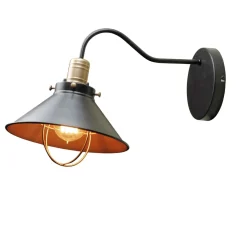Nowodvorski Industrie Wandlampe Schwarz Kupfer E27 T:40cm LOFT
