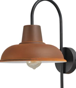 Masterlight Industrie Wandleuchte in Rost Braun* Wandleuchten|Küchenlampen
