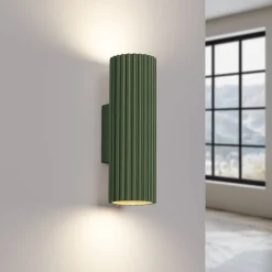 Clearance Sollux Innenwandlampe klein H: 20 cm Grün GU10 2-flammig Up Down