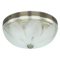 Outlet Easylight Jugendstil Deckenleuchte E27 mit Glasschirm Messing Optik