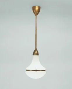 Hot Berliner Messingleuchten Jugendstil Hängelampe Berliner Messing Glas E27 Ø24 cm