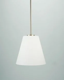 Sale Berliner Messingleuchten Jugendstil Hängelampe Messing Glas in Nickel E27 Ø24 cm