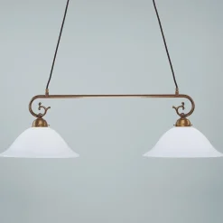 Berliner Messingleuchten Jugendstil Hängeleuchte 2flm Messing D34* Hängelampen|Jugendstil Lampen