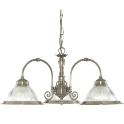 Clearance Searchlight Jugendstil Hängeleuchte mit Glasschirm Antik