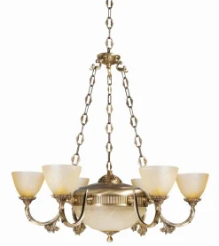 Giovanni Battista Jugendstil Kronleuchter Beige Esszimmer* Hängelampen|Jugendstil Lampen