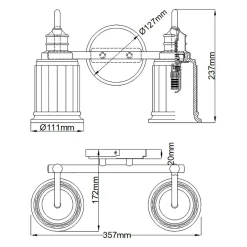 Discount Elstead Jugendstil Lampe Bad LED G9 B: 35,7 cm Chrom Weiß IP44