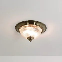 Easylight Jugendstil Leuchte für die Decke 2xE14 messing-farben* Wohnzimmerlampen|Glaslampen