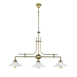 Best Giovanni Battista Jugendstil Profi Billardtischlampe E27 Weiß Esszimmer